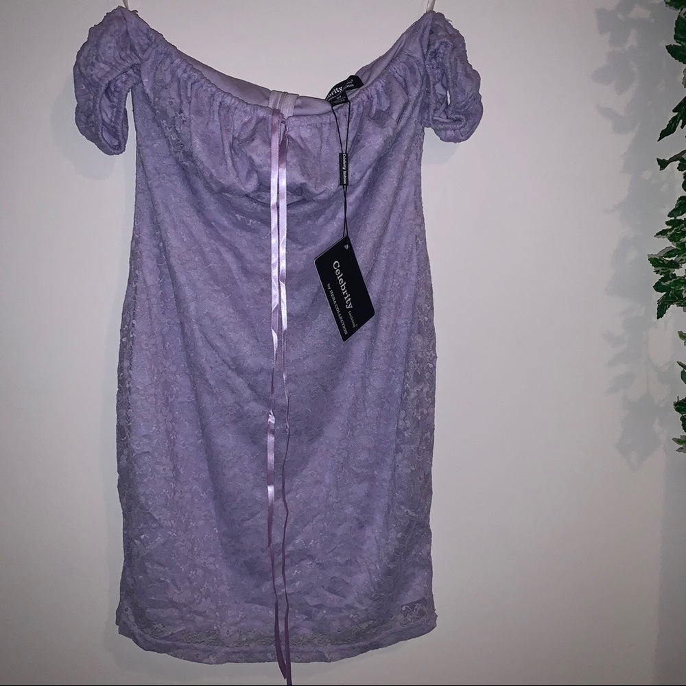Lilac Mini Lace Dress